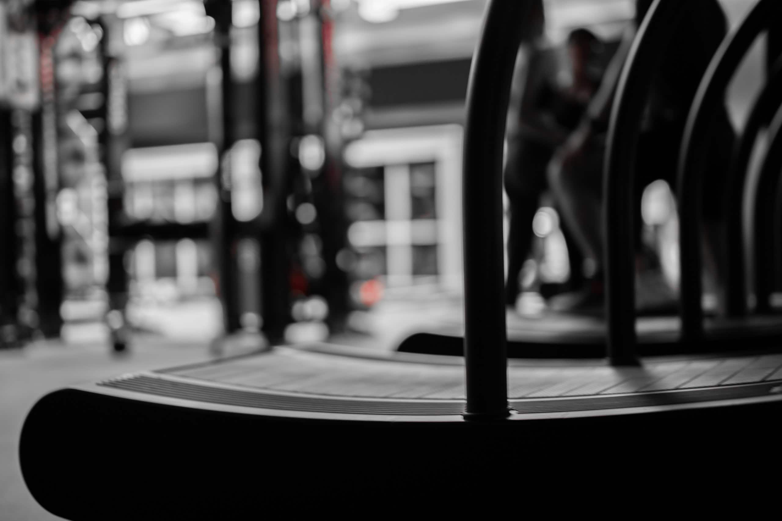 closeup of treadmill