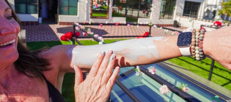 Woman enjoying a wellness treatment at Murrieta Hot Springs Resort.