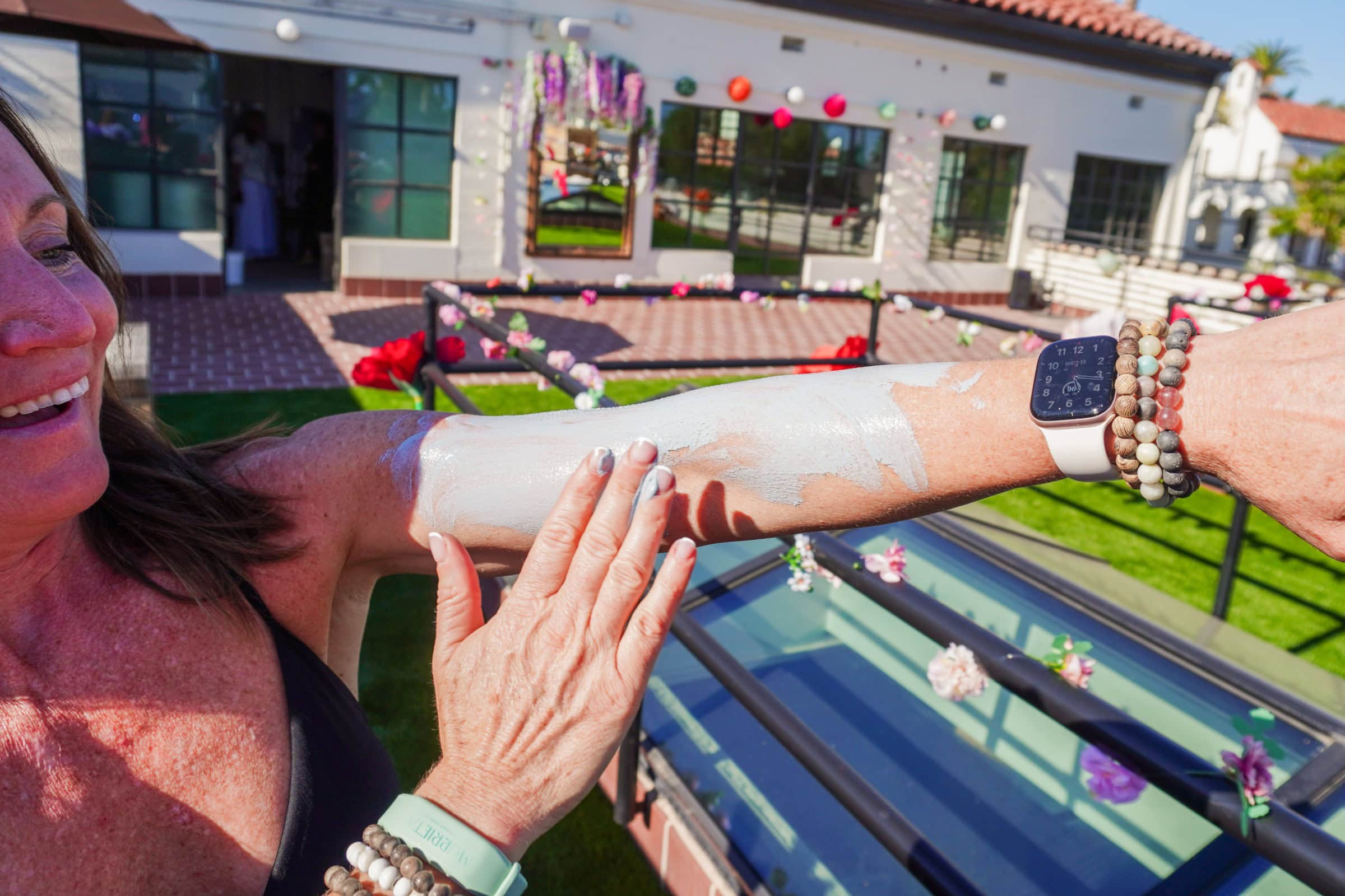 Woman enjoying a wellness treatment at Murrieta Hot Springs Resort.